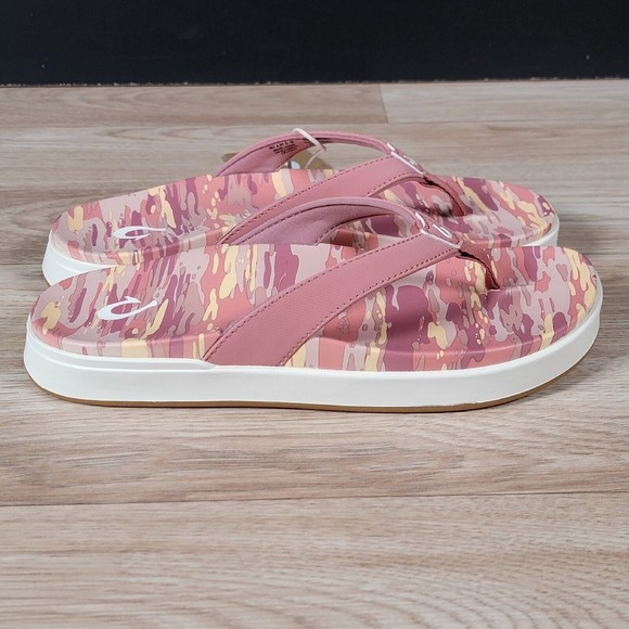 OluKai NU'A PI'O Sandals Womens Size 7 Ash Rose Wai Camo 20445-AVWQ - Picture 3 of 5